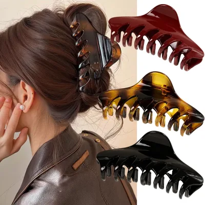 New Retro Korean Acetate Hair Claw Large Crab Hair Clips Shark Clip Simple Hairpin Ponytail Fashion Hair Accessories Wom