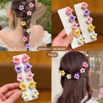 10-Pack Colourful Sweet Floral Hair Clips Daily Use Set