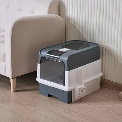 Tieker fully enclosed UV sterilizing cat litter box top entry splash-proof cat toilet large capacity