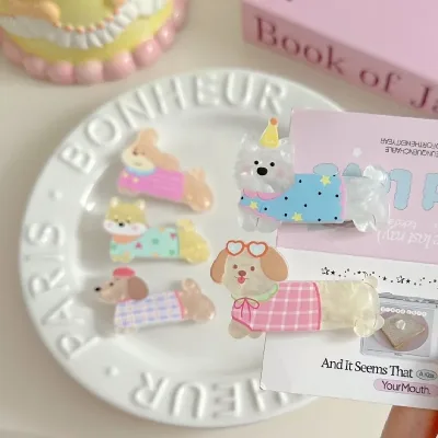 10pcs Hair Clips, Sweet, Laser, Kids, Girls Side Clips, Cute, Cartoon, Bangs Clips, Broken Hair, Duckbill Clips, Five Pa
