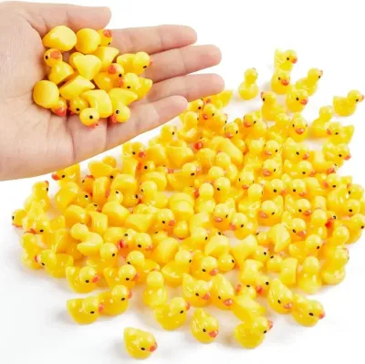 100/50/20Pcs/set Mini Resin Ducks Tiny Duck Miniature Figures Bulk Little Duck Charms for Party, DIY Micro Landscape Dec image 1