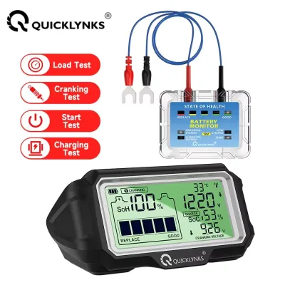 Quicklynks BM5-D Car Battery Tester 12V Battery Monitor Head-Up Dis...