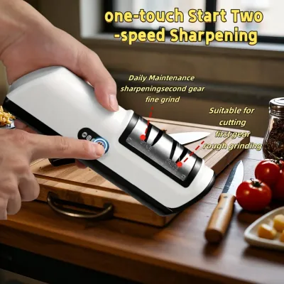 Electric Knife Sharpener 4-Stage Multifunctional Automatic Kitchen