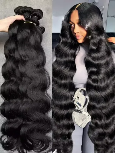 Brazilian Body Wave Human Hair Bundles 38–40 Inch Remy Extensions