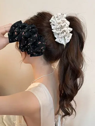 Cloud Floral Banana Clip Hair Volume Back Bun High-End Women