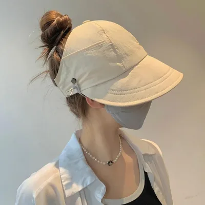 Summer Sun Hat Shade Hht For Women Foldable Sun Beach Large Brimmed Hat Cycling Empty Top Fishing Hat Outdoor Activities