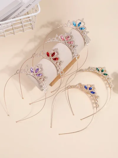 Crown headdress children Princess Frozen girl rhinestone crown hairband girl Aisha headband hair accessories