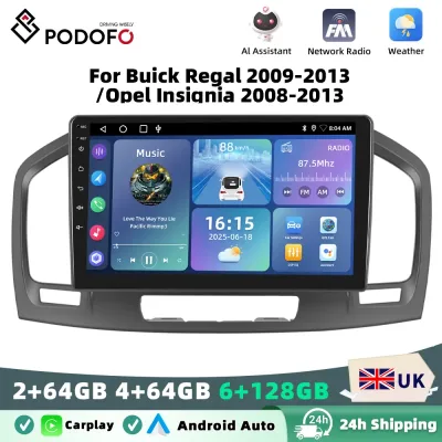 Podofo Android Car Radio for Buick Regal 2009-2013/Opel Insignia 20...