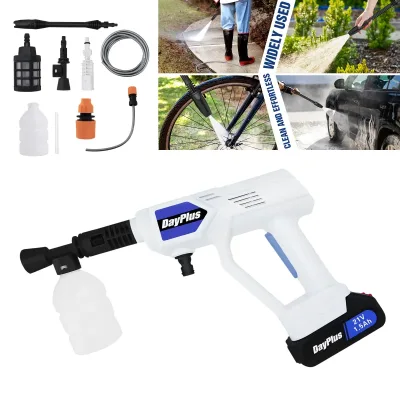 21v Cordless Power Washer Portable Pressure Washer Jet Car Washer G...