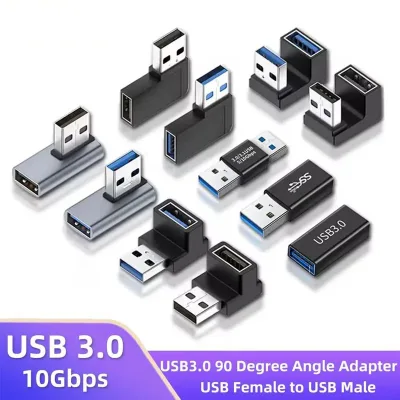 USB3.0 90 Degree Male To Female Extension Adapter USB Upward Elbow Right Angle Connector 10Gbps For Laptop PC Computer C image 1