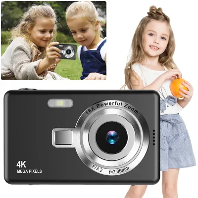 4K HD 1080P Digital Camera Anti-Shake Autofocus Vlogging Camera 2.4 Inch IPS Screen Photography Camera for Photography a
