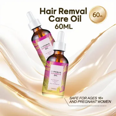Natural Hair Growth Inhibitor Oil 60ml - Long-Lasting Reduction with Jojoba & Almond Oil for Smooth, Silky Skin, All Ski image 1