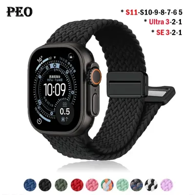 Braided Nylon Strap For Apple watch Band Ultra 3-2 11 10 42mm 46mm 49mm 40mm 41mm 44-45mm Bracelet iWatch Series 9 8 7 6 image 1