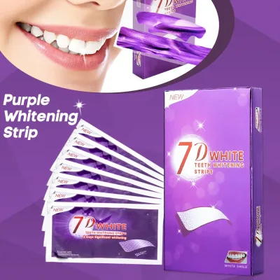Purple Teeth Whitening Strip No Sensitive Teeth Bleaching Strip Colour Corrector Instant Teeth Clean Strip,At-Home Teeth image 1