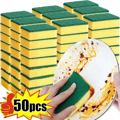 Highly absorbent double-sided sponge magic cleaning pot rust sponge cleaning brush kitchen cleaning tool - image 1