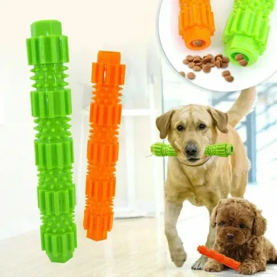 Dog Chew Toys Heavy Duty Rubber Aggressive Chewer Teeth Grinding Cleaning Gear Shape Random Color Teeth Grinding and Cle image 1