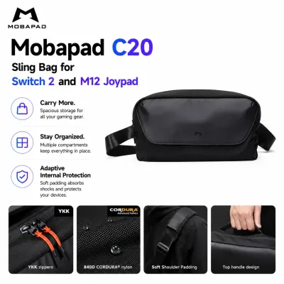 Mobapad C20 Sling Bag for Switch 2 and M12 Joypad Soft Shoulder Storage Bag with YKK Zippers Protective Case for Game Console - image 1